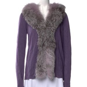 Blumarine fur cashmere blend sweater